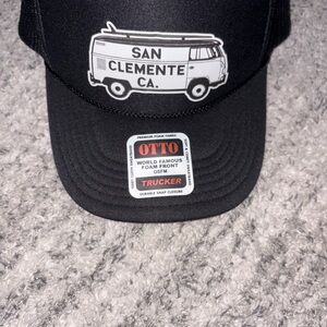 OTTO limited edition Black SanClemente Trucker Hat Cap with adjustable snap-back